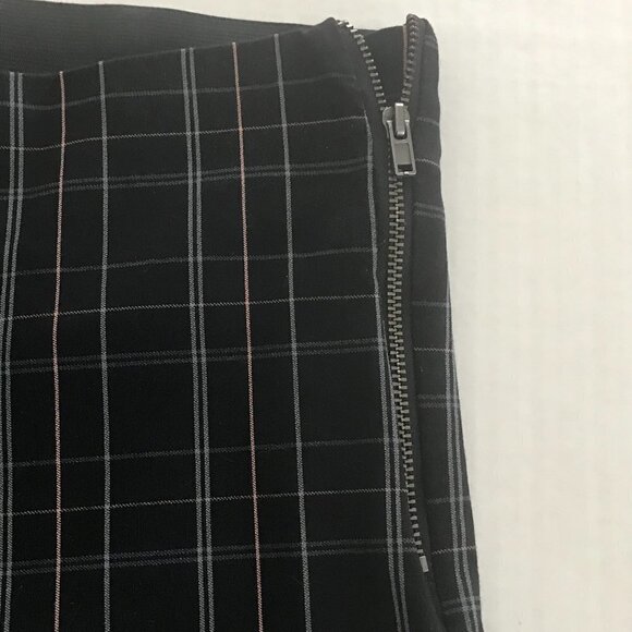 NWOT - A New Day Black Orange Green Houndstooth Pull On Straight Leg Pants - Picture 5 of 16